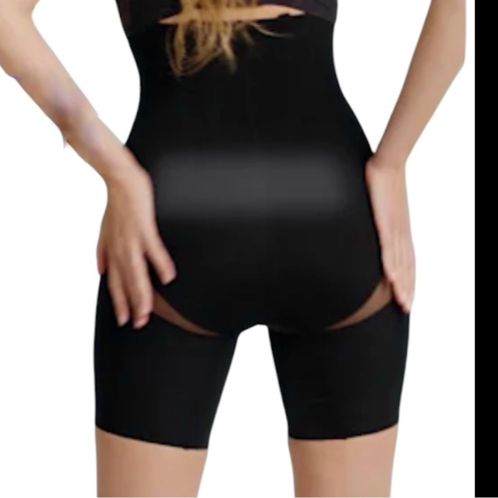 *NWT * HONEYLOVE short shaper Black High-Waisted Shapewear Shorts - Picture 2 of 5